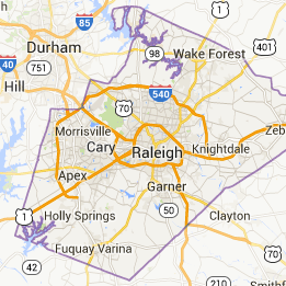 image of a wake county map